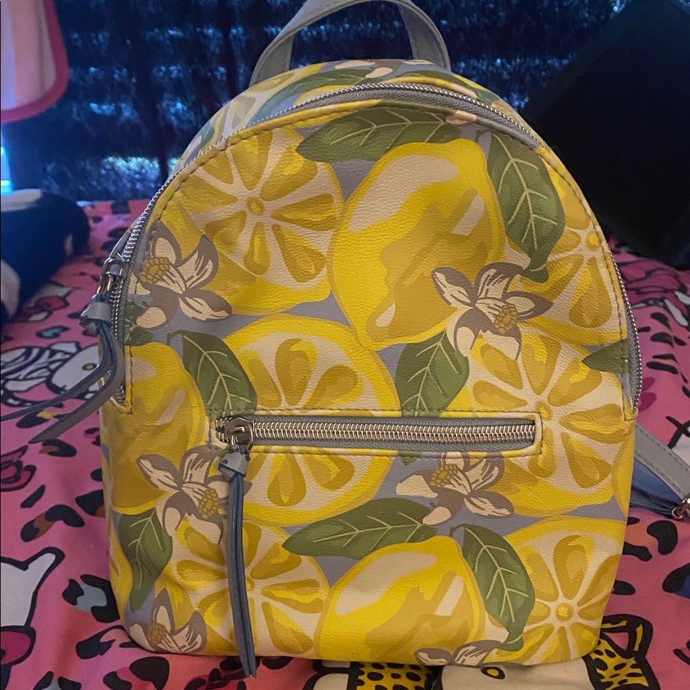 Lemon Print Mini Backpack
